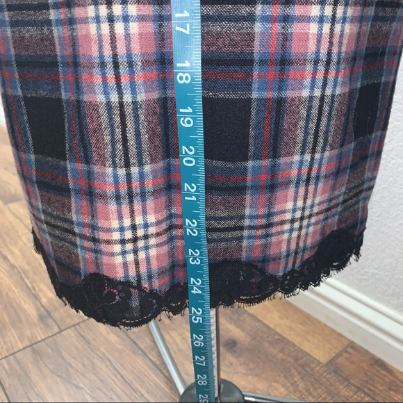 Tibi Black and Pink Plaid Pencil Skirt - Picture 4 of 8